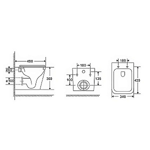 Унитаз подвесной Caprigo STYLE S-1293 безободковый, смыв торнадо, с крышкой микролифт, белый купить в интернет-магазине Sanbest