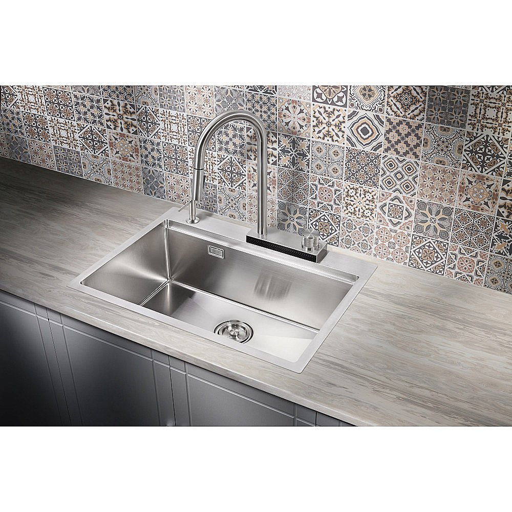 Мойка кухонная Milacio Denia 68 Steel MC.77410 нержавеющая сталь купить в интернет-магазине сантехники Sanbest