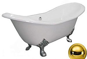 Ванна чугунная Elegansa Taiss 180х80 И0000031G белая/ножки золото купить в интернет-магазине Sanbest