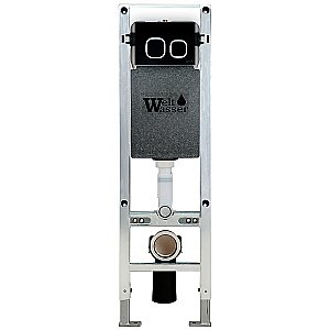 Инсталляция для унитаза WeltWasser WW AMBERG 350 ST BL с черной кнопкой купить в интернет-магазине сантехники Sanbest