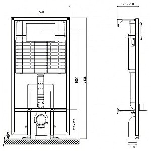 Инсталляция для унитаза Pestan Sava Fix Slim SET40006470 кнопка белая глянцевая купить в интернет-магазине сантехники Sanbest