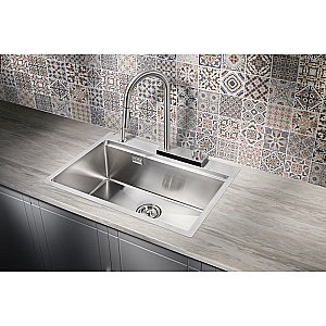 Мойка кухонная Milacio Denia 68 Steel MC.77410 нержавеющая сталь купить в интернет-магазине сантехники Sanbest