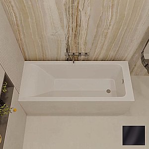 Ванна из искусственного камня Veconi Solita Slim SLTSLIM16070BM 160х70 черная матовая купить в интернет-магазине Sanbest