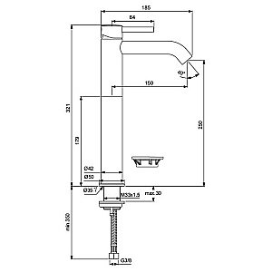 Смеситель для раковины Ideal Standard Ceraline Vessel BC269AA купить в интернет-магазине сантехники Sanbest