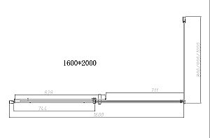 Душевой уголок Vincea DICE VSR-4D8016CLB 160x80 стекло прозрачное/профиль черный купить в интернет-магазине Sanbest
