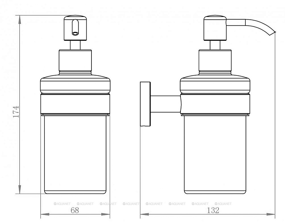 Диспенсер Aquanet 4581 264908 купить в интернет-магазине сантехники Sanbest