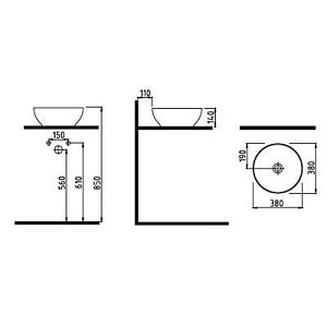 Раковина Bien Motto MTLG03802FD0W5000 купить в интернет-магазине Sanbest