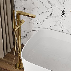 Смеситель для ванны WasserKRAFT Ems 7600 7621 золото купить в интернет-магазине сантехники Sanbest