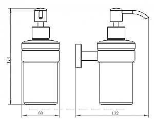 Диспенсер Aquanet 4581 264908 купить в интернет-магазине сантехники Sanbest