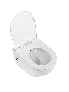 Унитаз подвесной BelBagno Marino BB7026CH-TOR-BS/SC белый, с функцией биде и смесителем, безободковый, с крышкой микролифт, слив-торнадо купить в интернет-магазине Sanbest