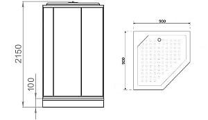 Душевая кабина Parly Penta P91B 90x90 купить в интернет-магазине Sanbest