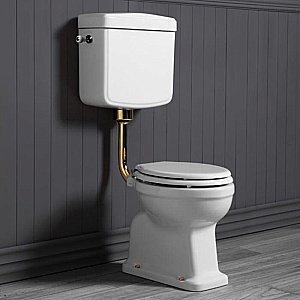 Унитаз SIMAS Londra LO901 с низким бачком, белый/золото купить в интернет-магазине Sanbest