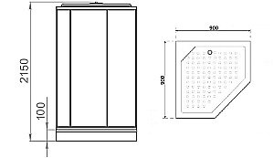 Душевая кабина Parly Penta P91B 90x90 купить в интернет-магазине Sanbest
