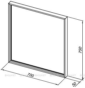 Зеркало De Aqua Алюминиум 261694 70 серебро в ванную от интернет-магазине сантехники Sanbest