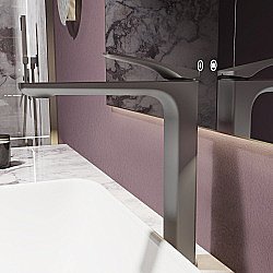 Смеситель для раковины Vincea Puro VBF-5P02GM, вороненая сталь купить в интернет-магазине сантехники Sanbest