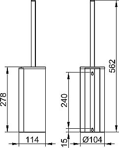 Ершик для туалета KEUCO Plan Care 34964010100 хром купить в интернет-магазине сантехники Sanbest