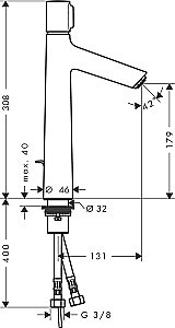 Смеситель для раковины Hansgrohe Talis Select S 190 72044000 купить в интернет-магазине сантехники Sanbest