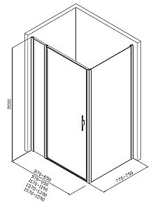 Душевой уголок Allen Brau Priority 120x80 3.31031.00 + 3.31040.00 прозрачный/хром купить в интернет-магазине Sanbest