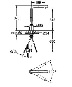 Смеситель для кухни Grohe SmartControl Zedra 31593002 купить в интернет-магазине сантехники Sanbest