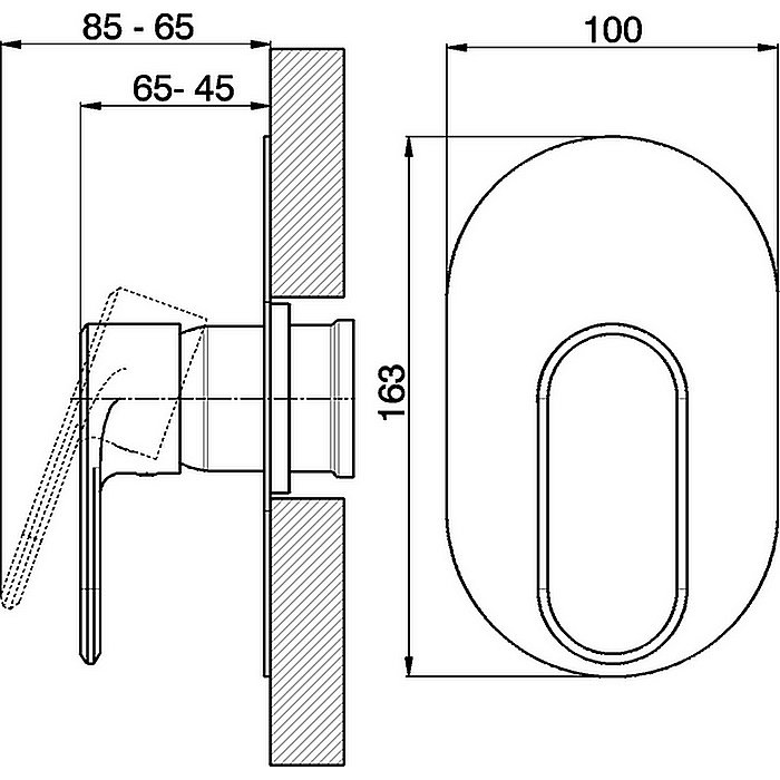 Смеситель для душа Cisal LineaViva LV00300021 купить в интернет-магазине сантехники Sanbest