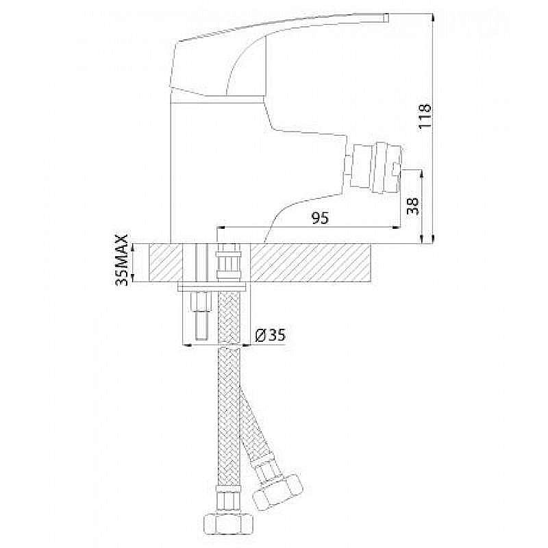 Смеситель для биде Rossinka D D40-51 купить в интернет-магазине сантехники Sanbest