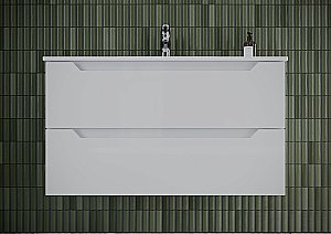 Тумба с раковиной Sancos Norma 2.0 NR2.090W белый глянец для ванной в интернет-магазине Sanbest