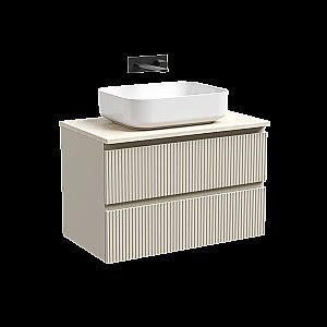 Тумба с раковиной Sancos SNOB T 80 со столешницей, бежевая матовая для ванной в интернет-магазине Sanbest