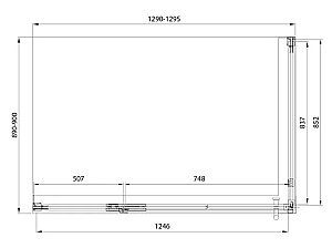 Душевой уголок Veconi Premium Alassio SP GR AL-SP-13090-00-GR-C4 130х90 стекло прозрачное осветленное/профиль брашированный графит купить в интернет-магазине Sanbest