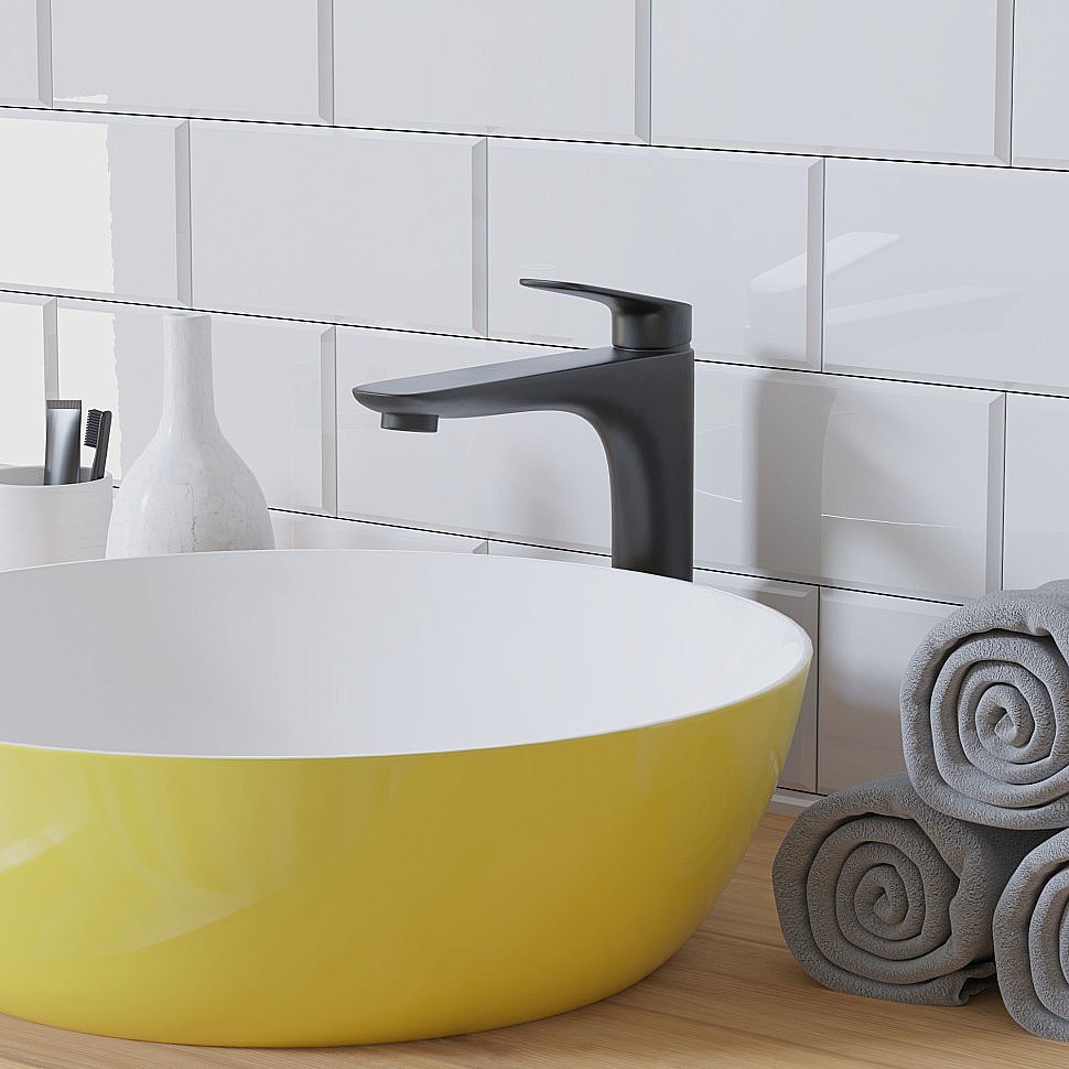 Смеситель для раковины PAINI Laguna LAYO205LL черный купить в интернет-магазине сантехники Sanbest