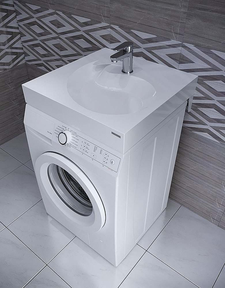 Раковина на стиральную машину Paulmark Winken 59 PM740431 белая купить в интернет-магазине Sanbest