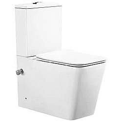 Унитаз-компакт SantiLine SL-5017SM-BD безободковый, с бачком, с крышкой микролифт, белый купить в интернет-магазине Sanbest