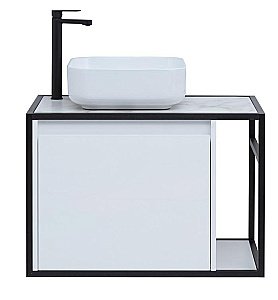 Тумба с раковиной Aquanet Nova Lite Loft 75 L/R белый для ванной в интернет-магазине Sanbest