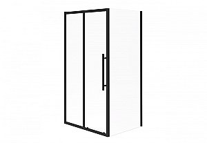 Душевой уголок Esbano Flex ESOGF128PSB 120х80 стекло прозрачное/профиль черный матовый купить в интернет-магазине Sanbest