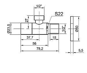 Вентиль Bronze De Luxe WINSDOR 32626 купить в интернет-магазине сантехники Sanbest