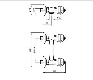 Смеситель для душа Prestige Crystal 28007 купить в интернет-магазине сантехники Sanbest