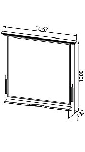 Зеркало Aquanet Лагуна 105 в ванную от интернет-магазине сантехники Sanbest