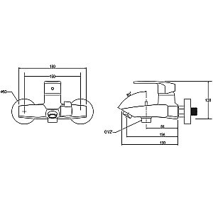 Смеситель для ванны Kaiser Guss 68022 купить в интернет-магазине сантехники Sanbest