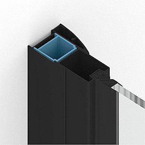 Душевой уголок NEW TRENDY NEW RENOMA BLACK 100x90 стекло прозрачное/профиль черный купить в интернет-магазине Sanbest