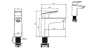 Набор смесителей Aquatek Вега AQ1030CR хром купить в интернет-магазине сантехники Sanbest