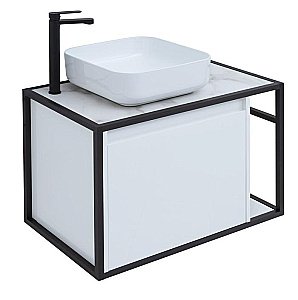 Тумба с раковиной Aquanet Nova Lite Loft 75 L/R белый для ванной в интернет-магазине Sanbest