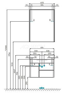 Зеркальный шкаф Акватон Беверли 65 белый купить в интернет-магазине сантехники Sanbest