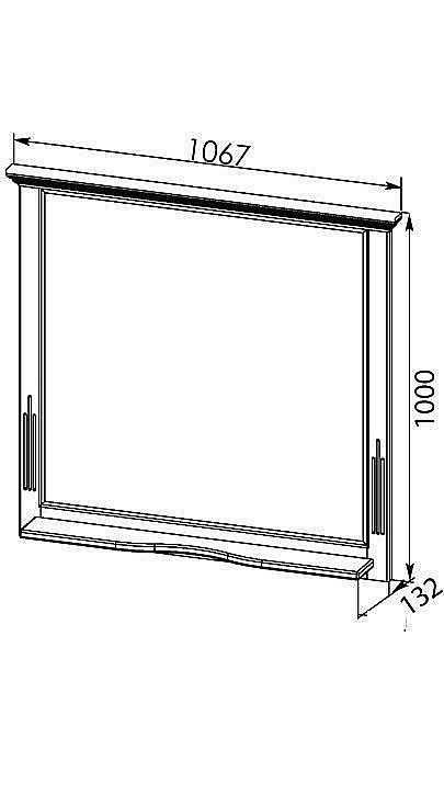 Зеркало Aquanet Лагуна 105 в ванную от интернет-магазине сантехники Sanbest