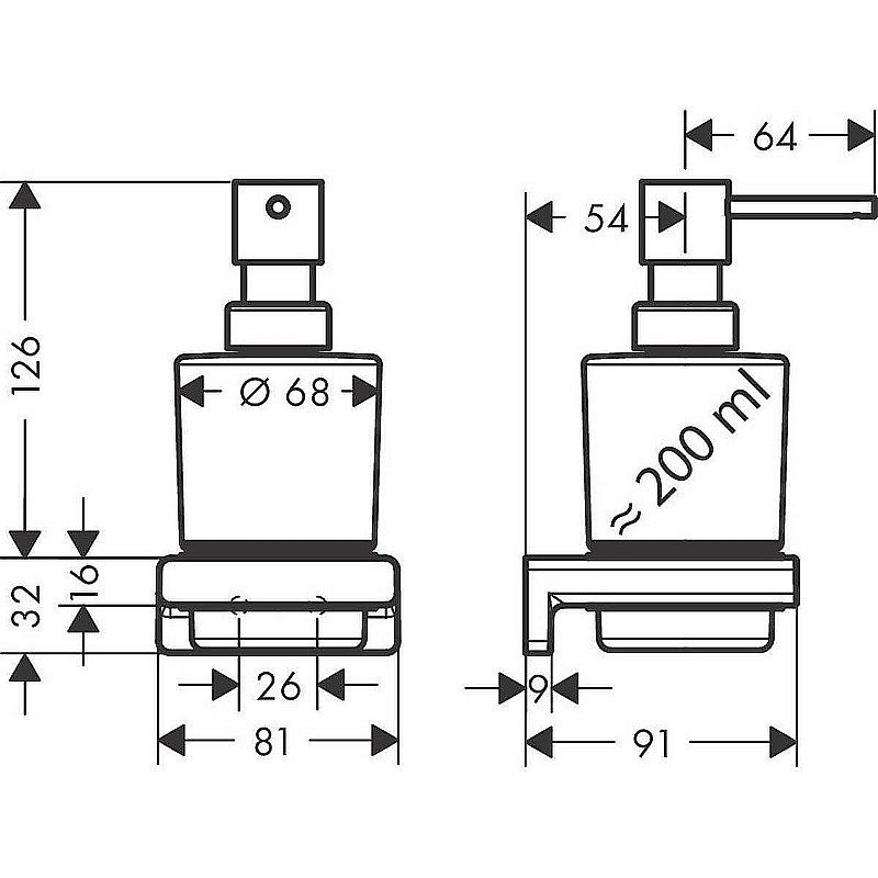 Диспенсер Hansgrohe AddStoris 41745670 черный матовый купить в интернет-магазине сантехники Sanbest