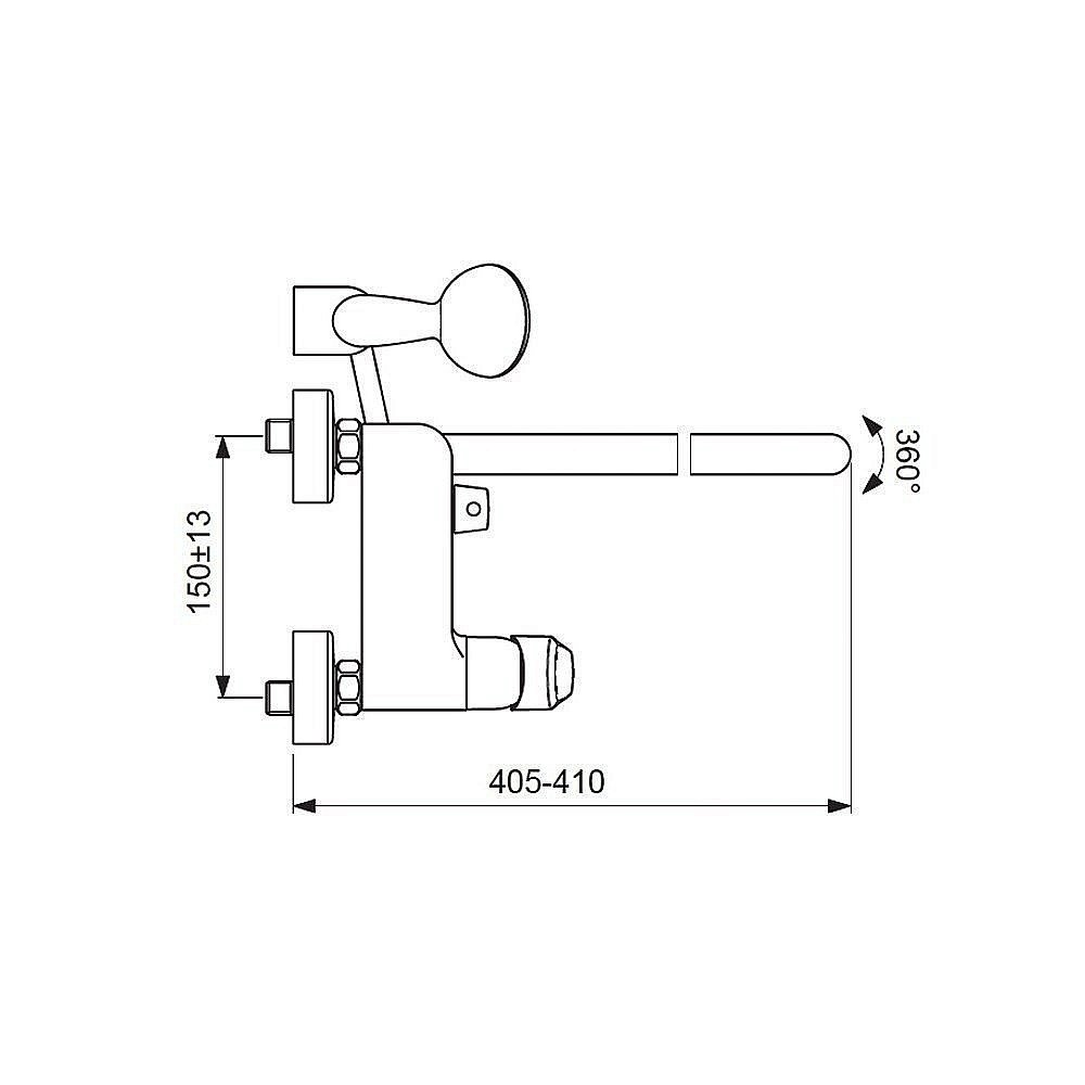 Смеситель для ванны Vidima BALANCE BA268AA купить в интернет-магазине сантехники Sanbest