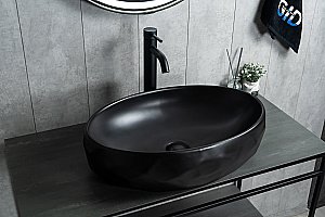 Раковина накладная Gid Bm9030wx черная матовая купить в интернет-магазине Sanbest