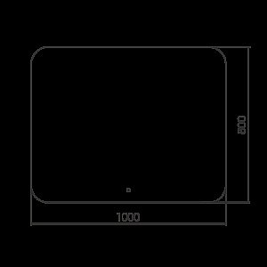 Зеркало с подсветкой ART&MAX MODICA AM-Mod-1000-800-DS-F в ванную от интернет-магазине сантехники Sanbest