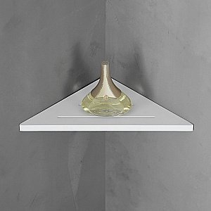 Угловая полочка для ванной комнаты Abber STEIN AS1652L 40 белая купить в интернет-магазине сантехники Sanbest