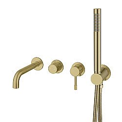 Смеситель для ванны Boheme Uno 464-3-MG золото матовое купить в интернет-магазине сантехники Sanbest