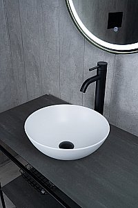 Раковина накладная Gid 9081wm белая матовая купить в интернет-магазине Sanbest