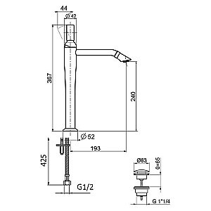 Смеситель для раковины Webert Opera OA830402980 купить в интернет-магазине сантехники Sanbest